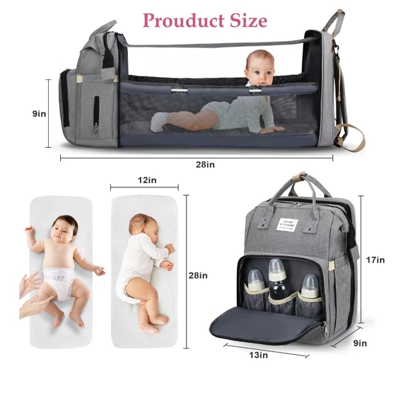 Gray Multi-Functional Men's Backpack - Picture 3 of 11